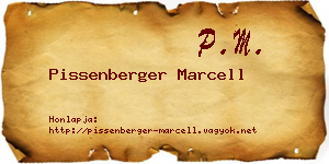 Pissenberger Marcell névjegykártya